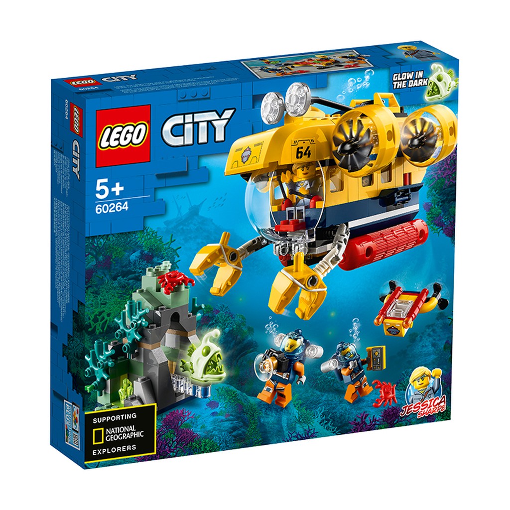 LEGO CITY 60264 Tàu Ngầm Thám Hiểm Đại Dương ( 286 Chi tiết) Bộ gạch đồ chơi lắp ráp cho trẻ em