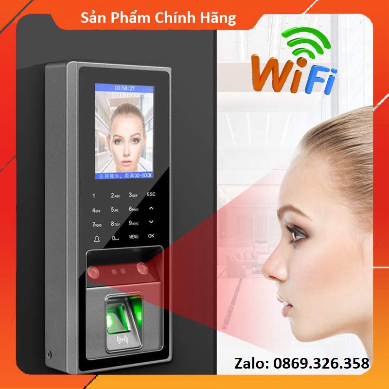 Nhận dạng khuôn mặt chấm công vân tay vuốt mặt thẻ quẹt hệ thống khóa điện từ cửa kính cửa gỗ