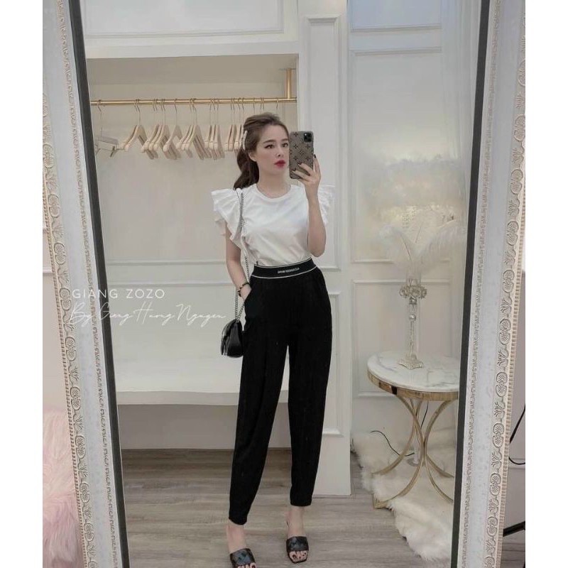 Quần baggy cạp chữ 17DEC, quần bom nhăn cạp chun chất tăm mát cho nữ | BigBuy360 - bigbuy360.vn