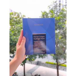 Mặt Nạ Thạch Anh Celderma Collagen Màu Xanh - Date 2023 Marine Collagen Hydrogel Mask