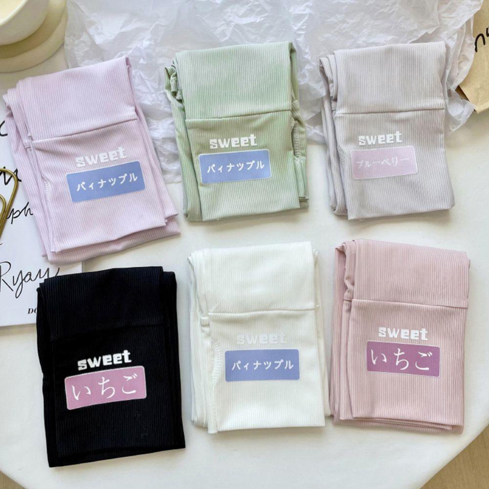 HARRIETT Găng Tay Chống Nắng Bằng Lụa Lạnh Mềm Thoáng Khí In Chữ Cho Nữ