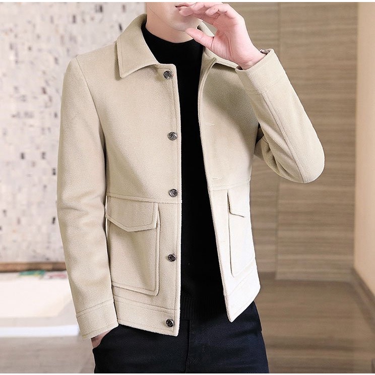 Áo dạ nam dáng ngắn phong cách soái ka siêu HOT. R8