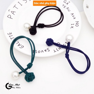 Combo 10 Cột tóc handmade đính hạt ngọc trai giả ( màu bất kỳ)