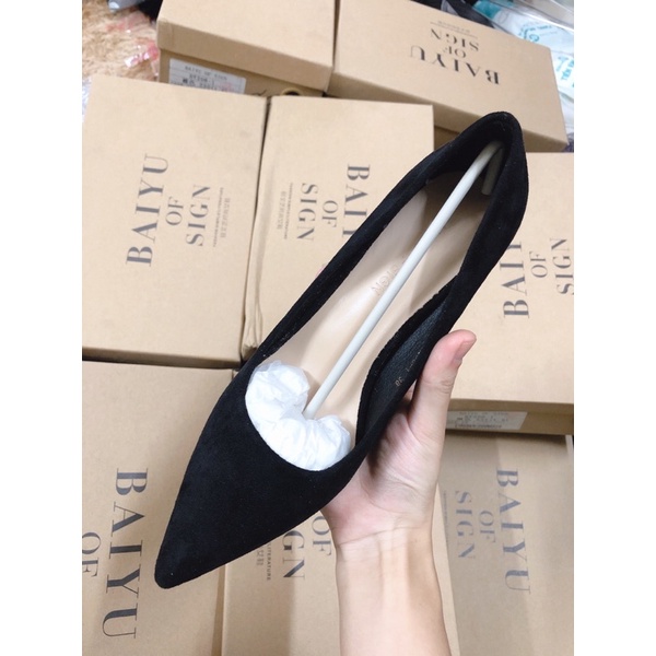 Giày cao gót chất da lộn hàng đẹp full box