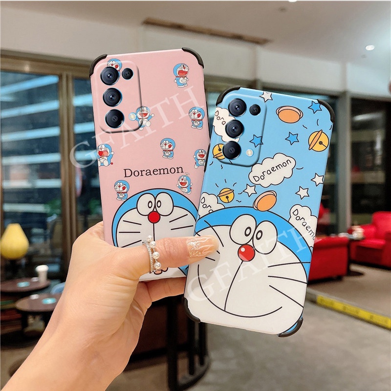Ốp Điện Thoại PC Chống Sốc In Hình Doraemon Hoạt Hình Cho OPPO Reno 5 Pro 5G A93 A73 A15 A15S
