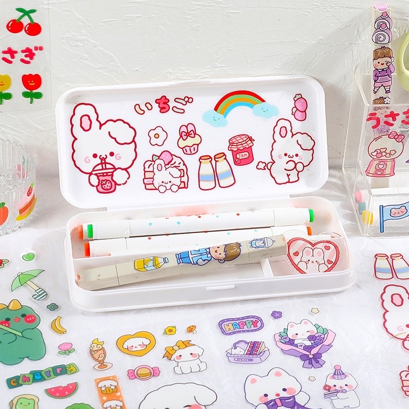 Sticker dễ thương chống nước dán mũ bảo hiểm , điện thoại, ipad, bình nước, hộp bút