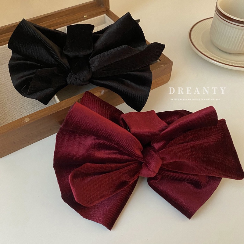 Kẹp Tóc Hình Cá Mập Đính Nơ Phong Cách Cổ Điển Thời Trang Cao Cấp