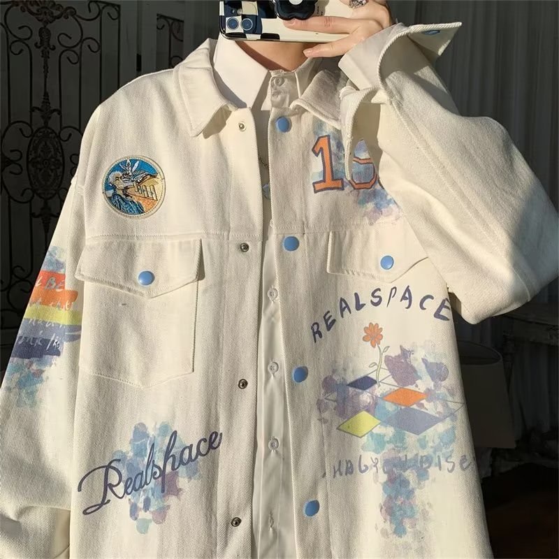 ✦AFFLIGA✦ Phong cách hàn Quốc Nam Dài Tay Xu Hướng Đơn Giản Thời Trang Mới Nam Thu Đông Văn Học Ve áo Sơ mi Nam