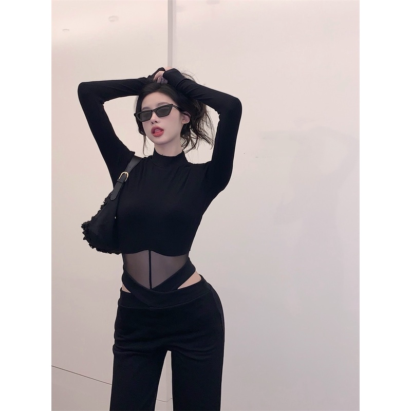 HUANG YOYO Áo Thun Tay Dài Thời Trang Dành Cho Nữ