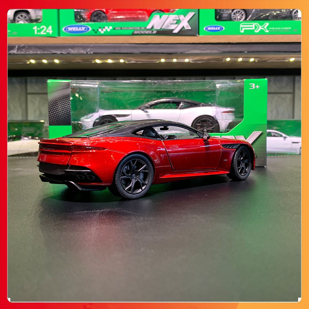 Xe mô hình Aston Martin DBS Superleggera tỉ lệ 1:24 Welly màu đỏ