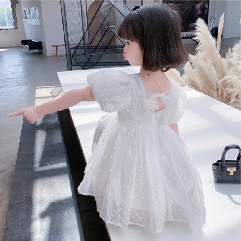 Đầm Công Chúa Trắng Tuyết - Váy Công Chúa Cho Bé Gái