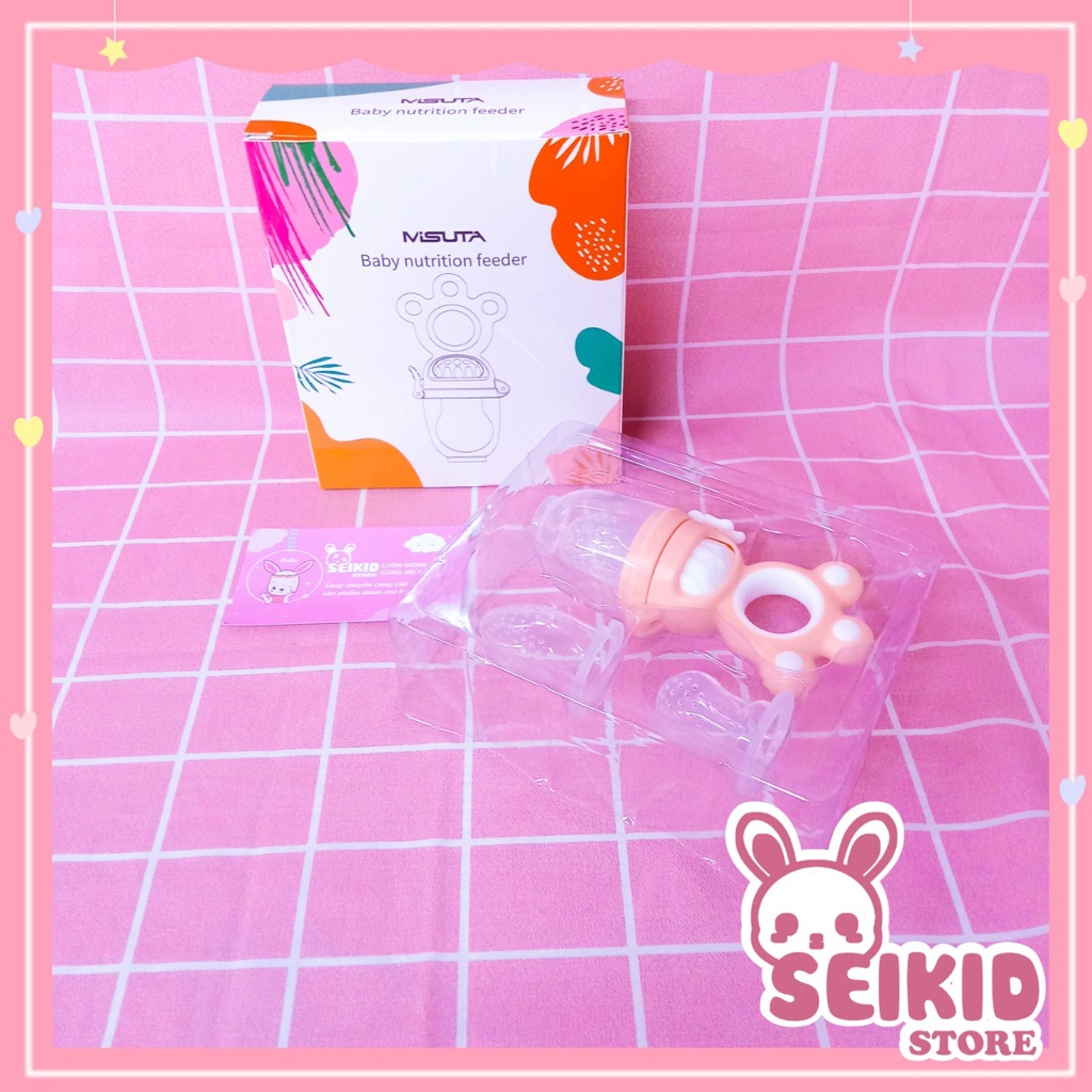Túi nhai ăn dặm cho bé Misuta cao cấp (3 núm 3 size) Seikid Store