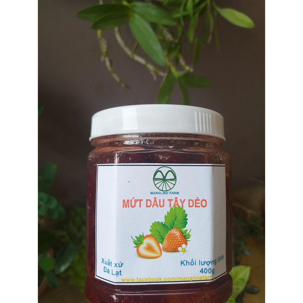 3 Hủ Mứt dâu tây dẻo Đà Lạt mỗi hủ 400g strawberry Jam