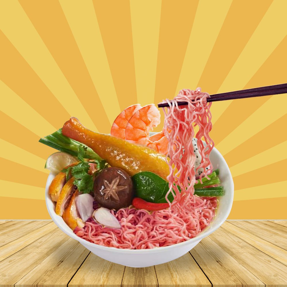 Mì Thanh Long Đỏ Caty Tôm và Thịt Gà