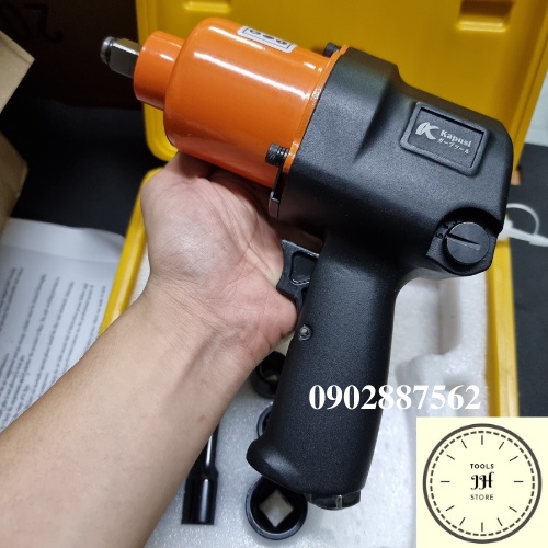 súng siết bulong tuýp kapusi 2 búa dùng hơi (có phụ kiện tuýp)