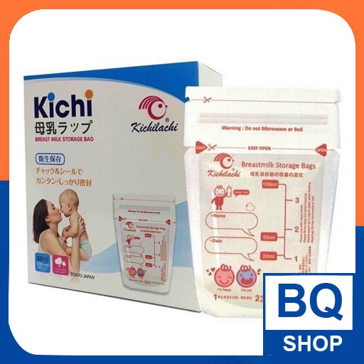 Túi trữ sữa Kichilachi 30 túi 100ml Nhật Bản