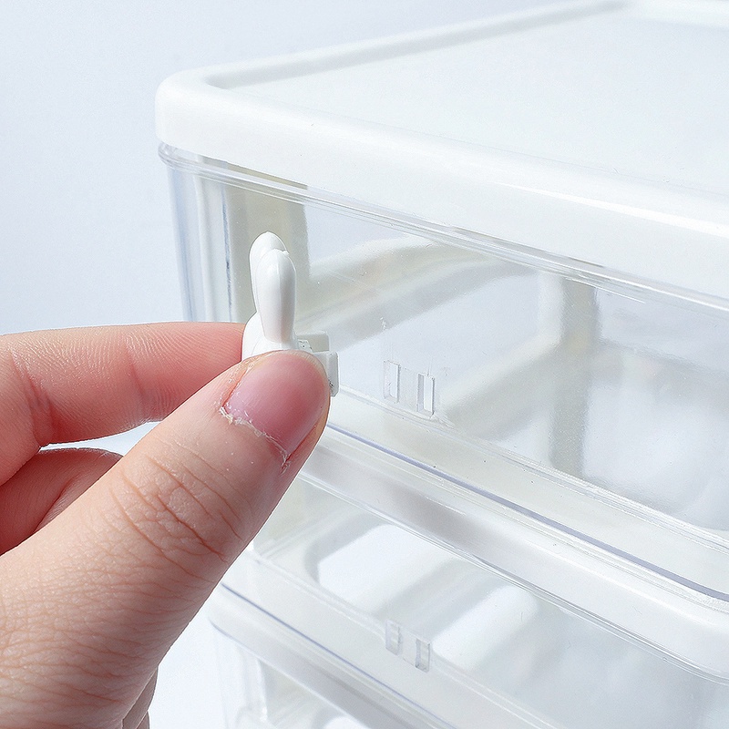 Hộp Đựng Đồ Dùng Nhiều Tầng / Đồ Dùng Để Bàn Dày Dặn Chống Bụi Bẩn Tiện Dụng