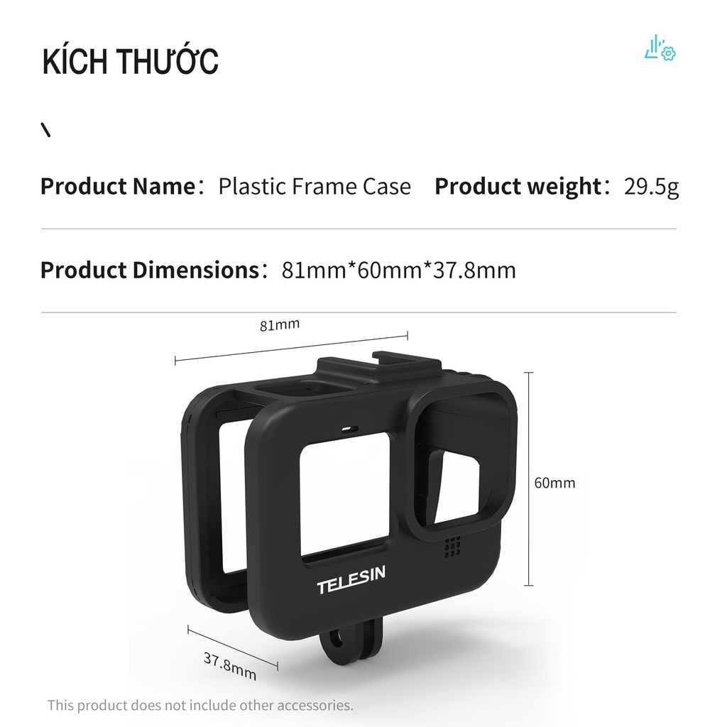 Vỏ Bảo Vệ GoPro Hero 9 10 Chống Va Đập Chống Sốc Có Thể Kết Nối Với Đèn Led, Mircrophone, Tháo Mở Nắp Pin Dễ Dàng