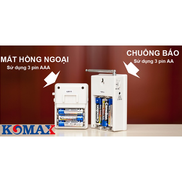 CHUÔNG BÁO KHÁCH HỒNG NGOẠI CAO CẤP KOMAX KM-X850