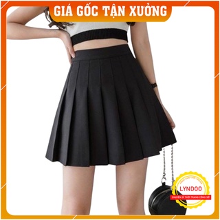 Chân váy tennis xếp ly hottrend chân váy chữ a ngắn 2 màu đen, nâu vải tuyết mưa cao cấp lên đồ cực xinh- Lyndoo