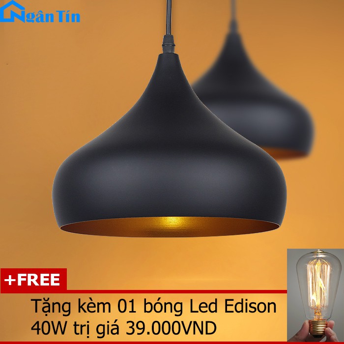 Đèn thả trần trang trí nhà quán cà phê THCN01 (Tặng kèm 1 bóng Led Edison 4W vàng)