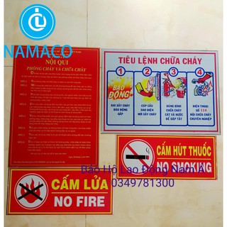 Bộ nội quy pccc có cấm lửa và cấm hút thuốc