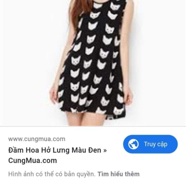 Đầm đen con mèo(.hàng hiệu )