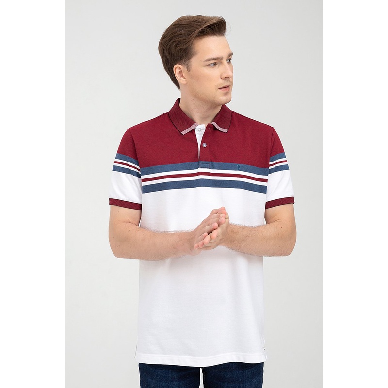Áo thun nam cổ bẻ phối màu , chuẩn form, sang trọng, thanh lịch John Henry - KS22SS05C-SCHE