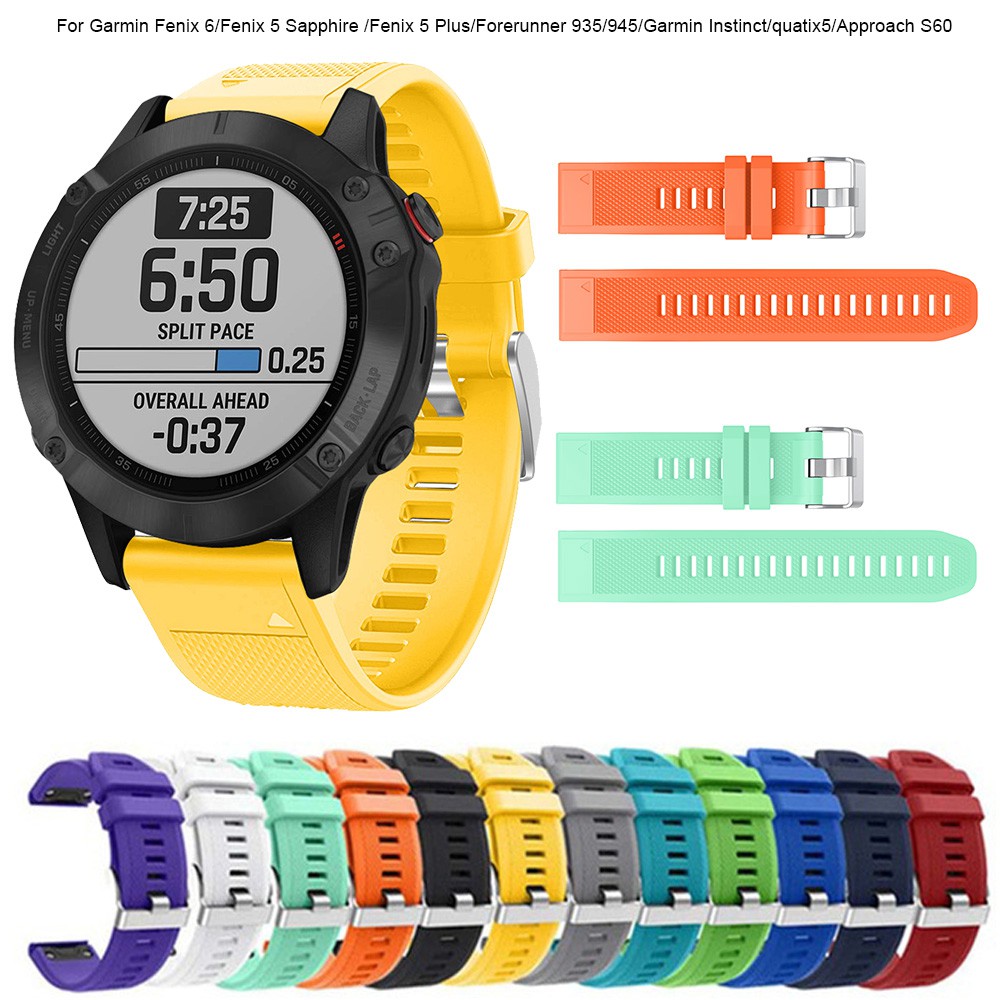 Dây đeo silicone thay thế có khóa tháo nhanh cho Garmin Fenix 6/5 Sapphire/5 Plus /Forerunner 935/945/Instinct