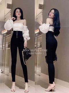 QUẦN JEAN DÃN CẠP SIÊU CAO