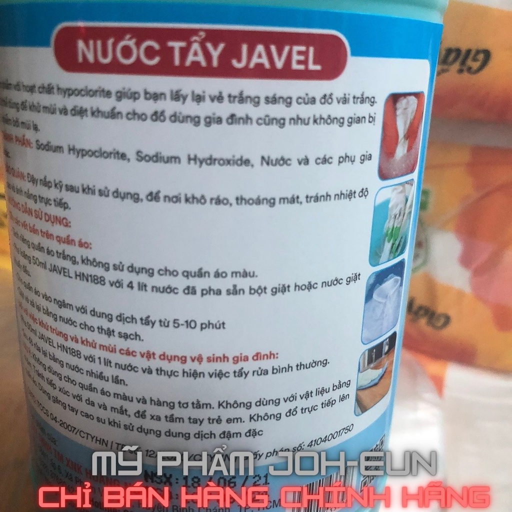 Nước tẩy Javel dùng cho đồ trắng 1000ml