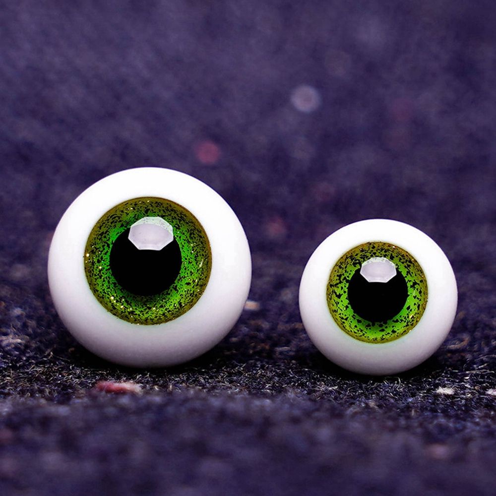 Mắt thủy tinh màu xanh dương/đen 8mm/10mm/12mm/14mm trang trí cho búp bê thủ công