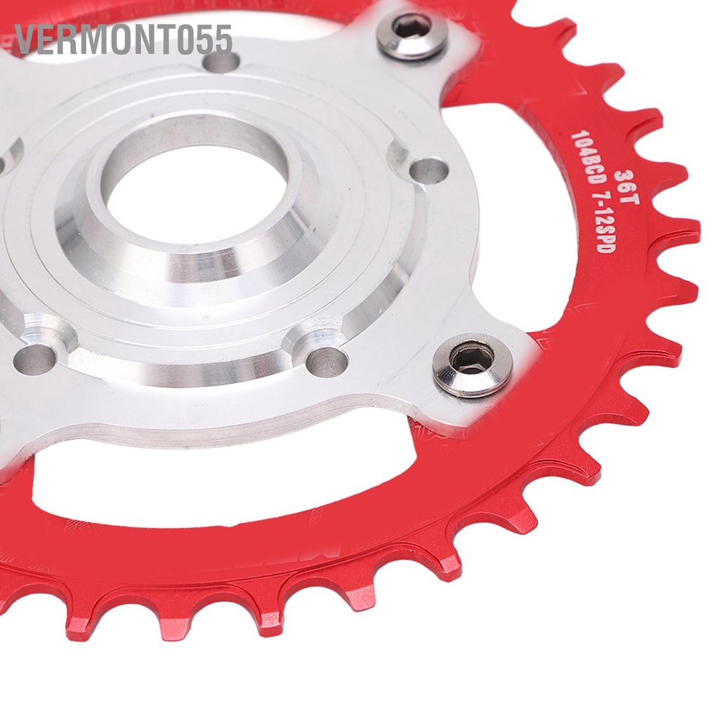 Vermont055 Bộ chuyển đổi chuỗi 104BCD 36T Hợp kim nhôm truyền động trung bình Spider cho xe đạp điện Tongsheng