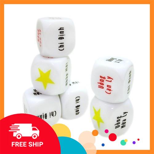 Set 5 viên Xúc xắc xí ngầu uống bia cực vui