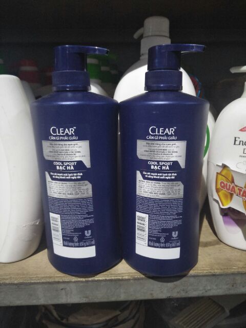 Dầu gội  Clear Men  630g - Dầu  gội sạch gàu  mat lạnh Bạc Hà .