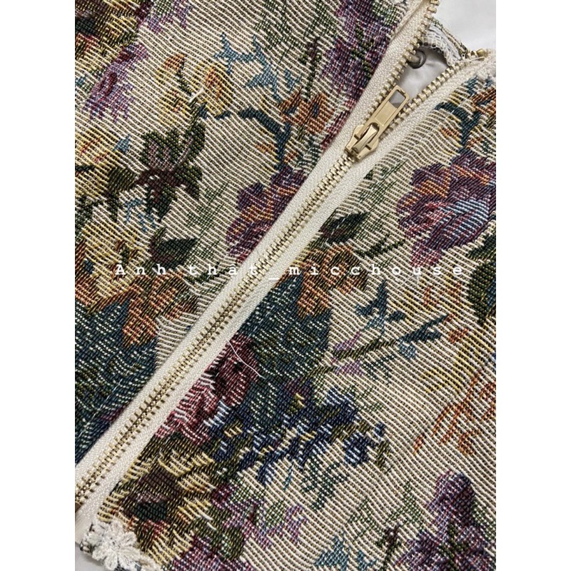 Có sẵn | Đầm chic ulzzang dáng xoè + áo dây corset hoạ tiết vintage | BigBuy360 - bigbuy360.vn