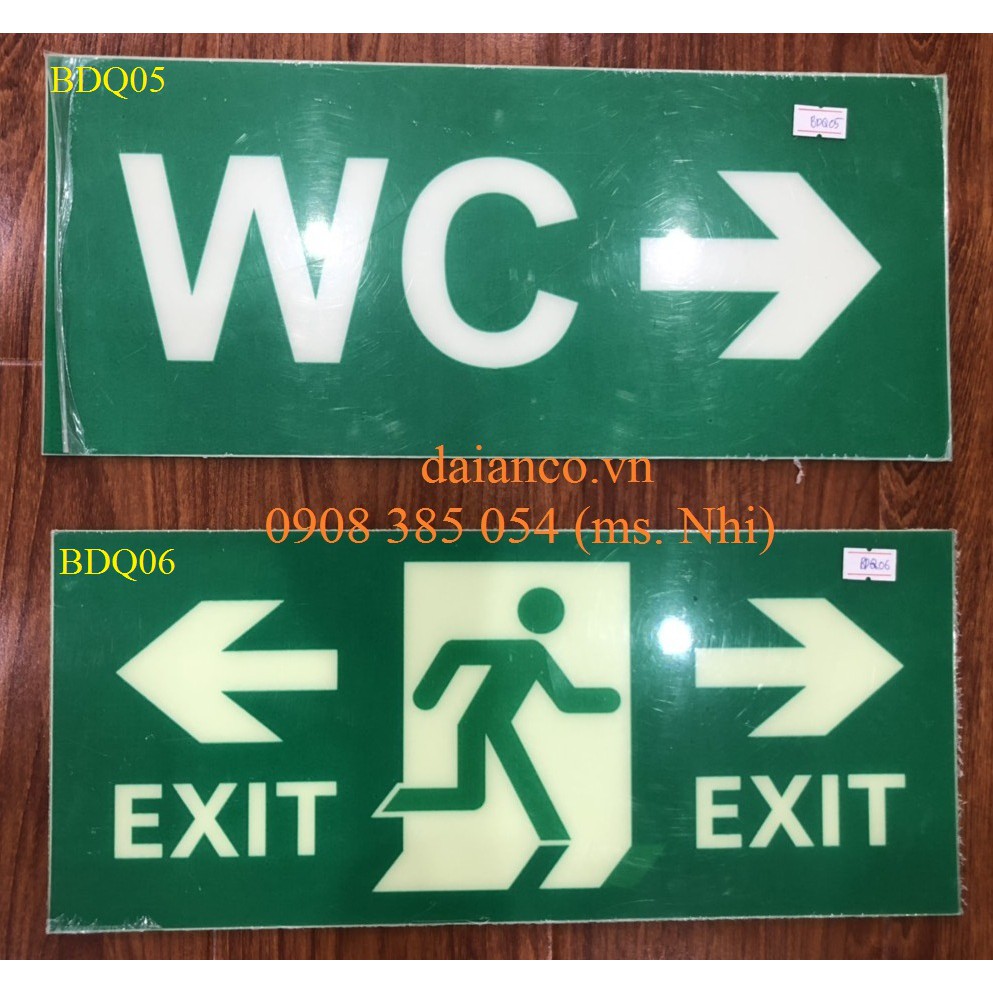 [HCM-GIÁ KHUYẾN MÃI]BIỂN THOÁT HIỂM EXIT DẠ QUANG KÍCH THƯỚC (35 X 15cm)- Hình thật