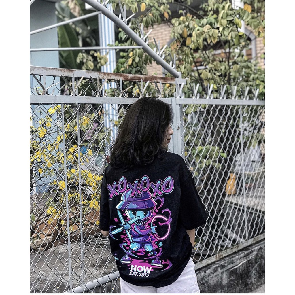 Áo Thun Tay Lỡ Unisex Form Rộng N.ow SG 2 Mẫu - Áo Phông Unisex Chất Cotton AT012