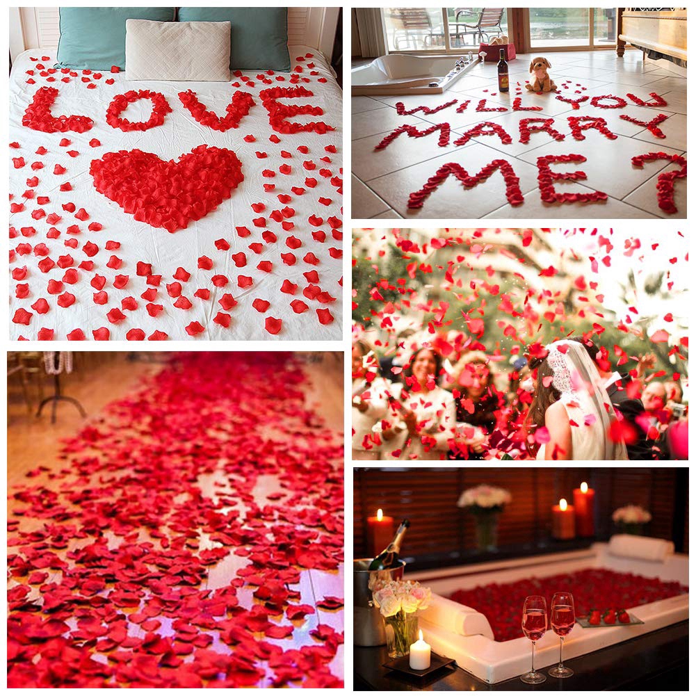 Set 100 cánh hoa hồng giả nhiều màu trang trí lãng mạn