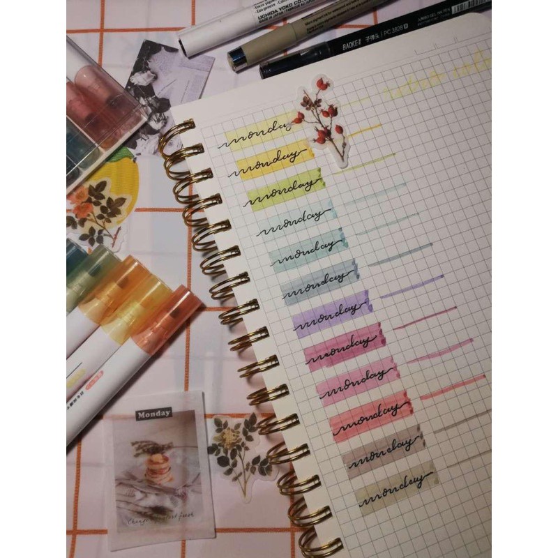 |05 mẫu mới| Bộ 06 bút dạ quang Vience highlight siêu hot 2 tông Retro morandi xinh xắn bút đánh dấu ghi nhớ