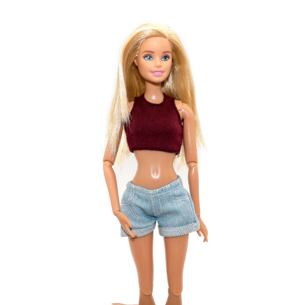 Bộ Áo Sweater Dài Tay + Chân Váy Xếp Ly Xinh Xắn Dành Cho Búp Bê 29cm