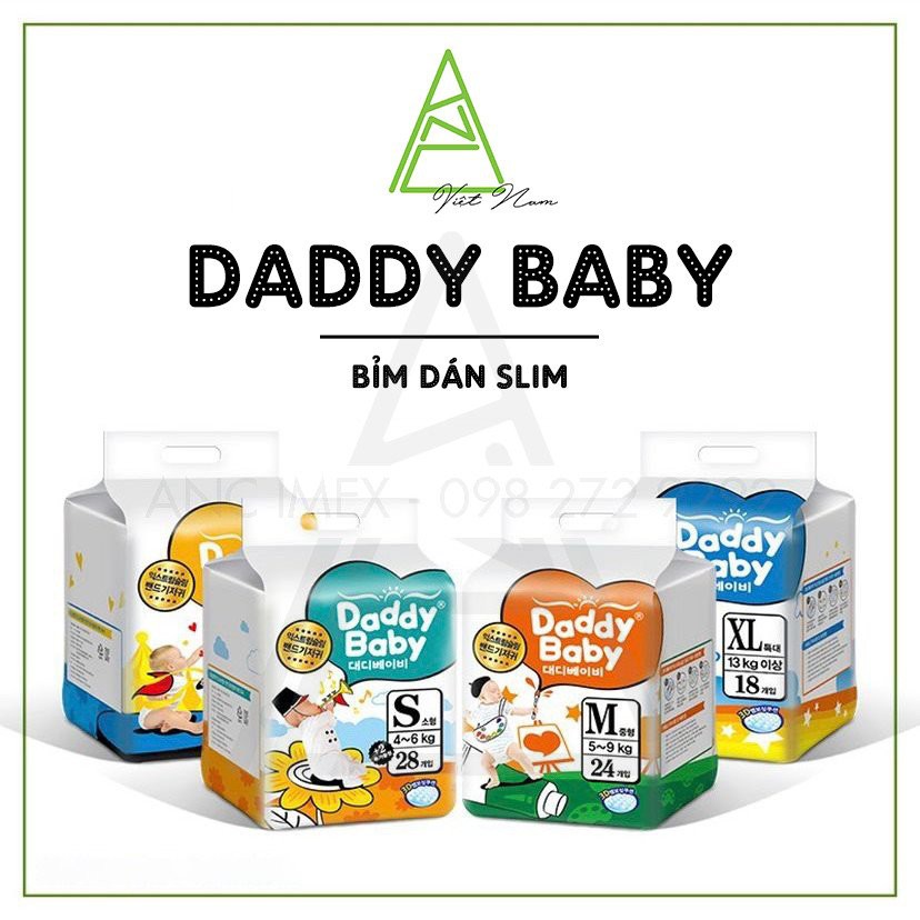 ⚡𝐐𝐔𝐀̀ 𝐒𝐈𝐄̂𝐔 𝐇𝐀̂́𝐏 𝐃𝐀̂̃𝐍⚡Bỉm dán/quần DADDY BABY nội địa HÀN QUỐC CAO CẤP S28/M24/L20/XL18/XXL17