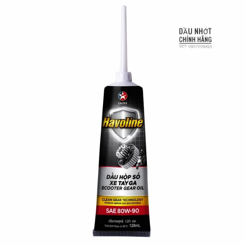 NHỚT HỘP SỐ XE GA CALTEX HAVOLINE SCOOTER GEAR OIL 80W-90 API GL-5 120ML
