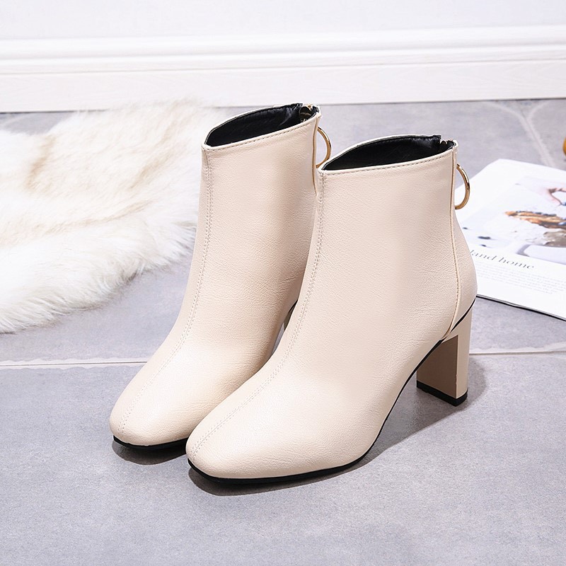 (S169) Bốt nữ cổ tròn gót vát 7 phân (mã 1761) | BigBuy360 - bigbuy360.vn