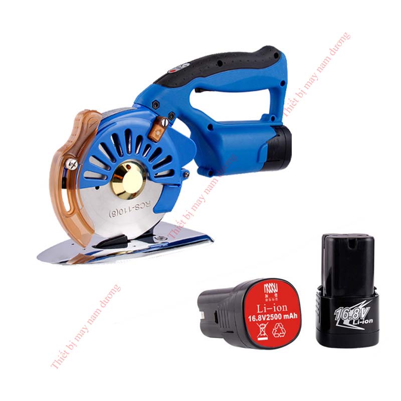 Pin máy cắt vải cầm tay chạy pin RCS-110 nhỏ gọn tiện lợi &gt; có 5 chế cắt &gt; đèn LED chiếu sáng