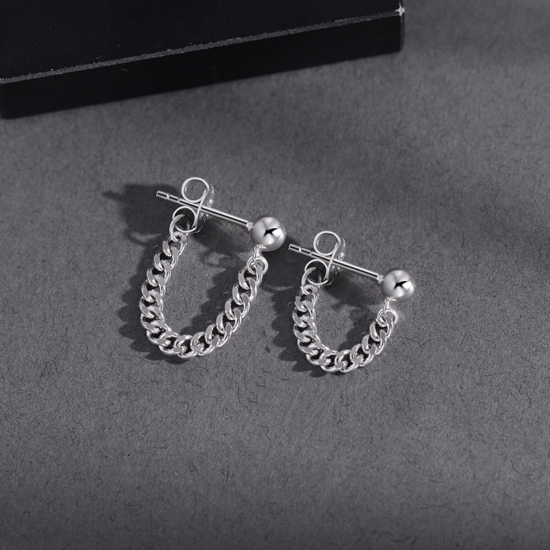 Khuyên tai dáng dài thiết kế đơn giản cá tính cho nam