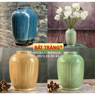 LỌ CẮM HOA SEN GIÁ RẺ BÌNH HOA CAO 32cm QUÀ TẶNG ĐẸP LỌ HOA SỨ ĐỂ KỆ TIVI