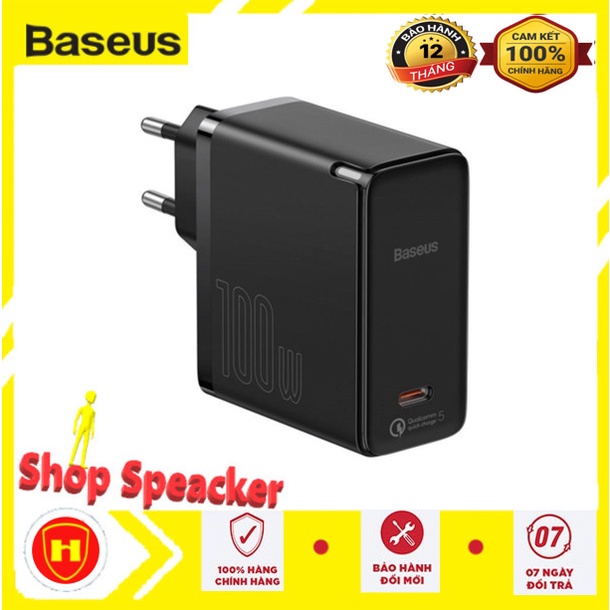Củ sạc nhanh GaN2 pro Baseus 100W sạc nhanh 4.0 cổng giao diện Type-C dành cho iphone 12 pro max laptop.