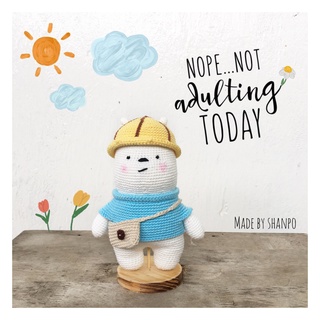 Gấu We Bare Bears móc len handmade