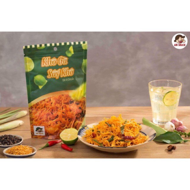 SẴN SLL- Khô gà sấy khô ABi 100G mua 3 bịch tặng 1 kẹp tóc thời trang | BigBuy360 - bigbuy360.vn